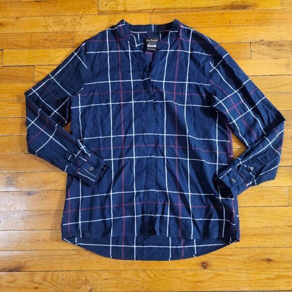 Woman’s Barbour Long Sleeve Button Down Shirt Size 8 - Picture 1 of 7